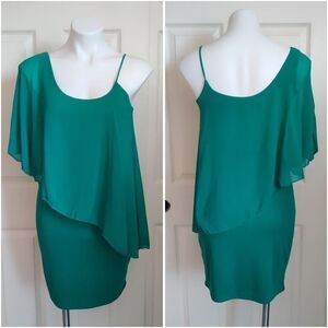 Soprano chiffon overlay stretch sheath dress sz M NWT